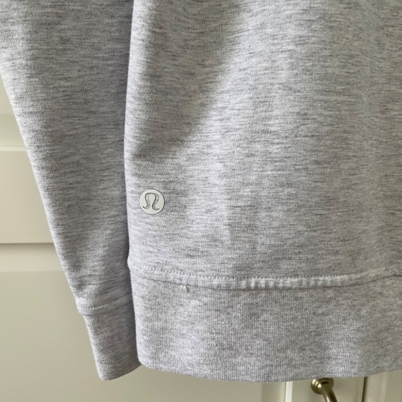 Lululemon City Sweat Pullover Hoodie, Heathered Light Grey, Size Medium - Picture 10 of 11